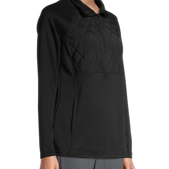 AVIA Quilted 1/4 Zip Pullover in Black - Picture 2 of 7